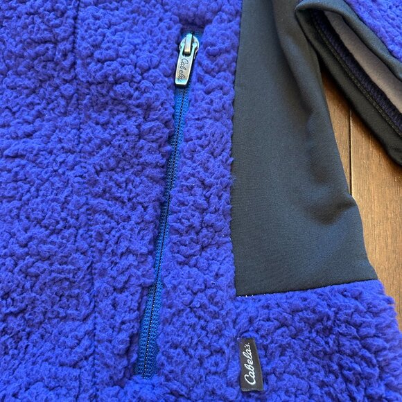 NWT Cabela's Women's Blue Sweater Full Zip Fleece Size Medium - Picture 4 of 14